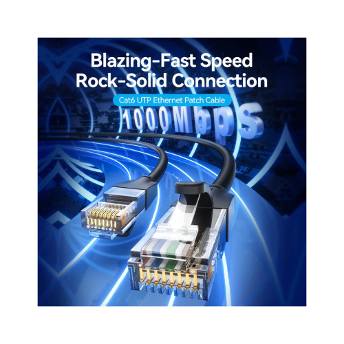 Патч-корд Cat.6 UTP Patch Cable 2M Black VENTION (IBEBH)