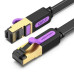 Патч-корд Flat Cat.7 Patch Cable 3M Black VENTION (ICABI)