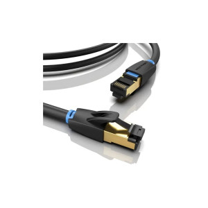 Патч-корд Cat.8 SFTP Patch Cable 0.5M Black VENTION (IKABD)