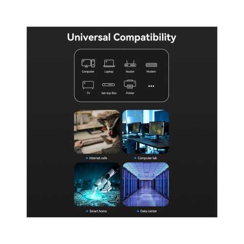 Патч-корд Cat8 SFTP Patch Cable 0.5M Black VENTION (IKKBD)