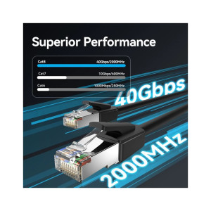 Патч-корд Cat8 SFTP Patch Cable 5M Black VENTION (IKKBJ)
