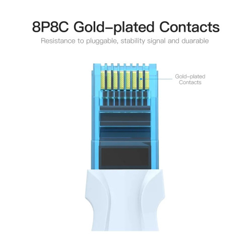 Патч-корд 5м, RJ-45 cat 5e UTP blue VENTION (VAP-A10-S500)