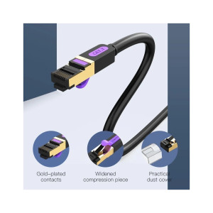 Патч-корд Cat.7 SFTP Patch Cable 0.5M Black VENTION (ICDBD)
