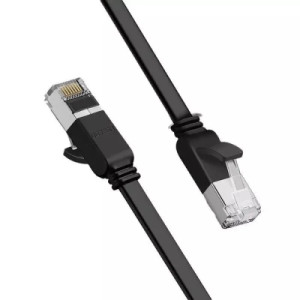Патч-корд 3м, U/UTP Cat 6 Copper Ethernet Flat Cable NW101 Black Ugreen (50186)