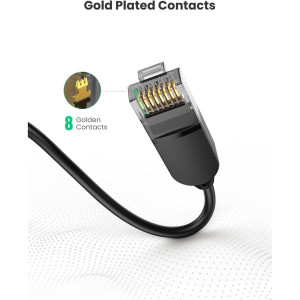 Патч-корд 10м, UTP cat 6 RJ-45 COPPER black Ugreen (U_70656)