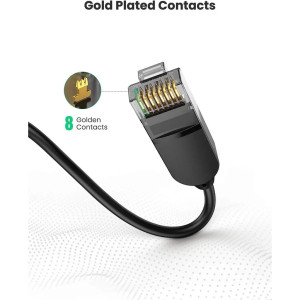 Патч-корд 2м, UTP cat 6 RJ-45 COPPER black Ugreen (U_70334)