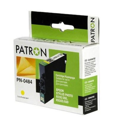 Картридж Patron для EPSON R200/300 (PN-0484) YELLOW (CI-EPS-T048440-Y-PN)