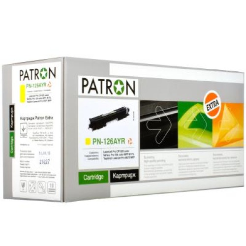 Картридж Patron HP CLJ P1025/ CE312A (PN-126AYR) YELLOW Extra (CT-HP-CE312A-Y-PN-R)