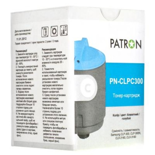 Картридж Patron SAMSUNG CLP-300 (PN-CLPC300) CYAN (CT-SAM-CLP-300-C-PN)