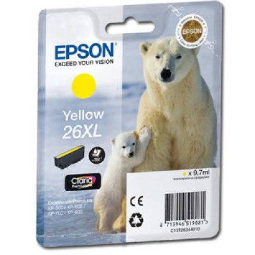 Картридж Epson 26XL XP600/605/700 yellow (C13T26344010)