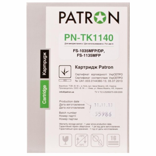 Тонер-картридж Patron KYOCERA MITA TK-1140 (PN-TK1140)