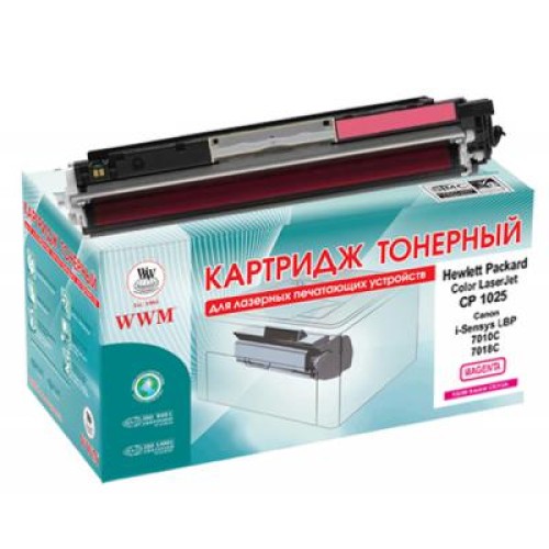 Картридж WWM для HP CLJ CP1025/1025nw Magenta (1025M)