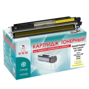 Картридж WWM для HP CLJ CP1025/1025nw Yellow (1025Y)