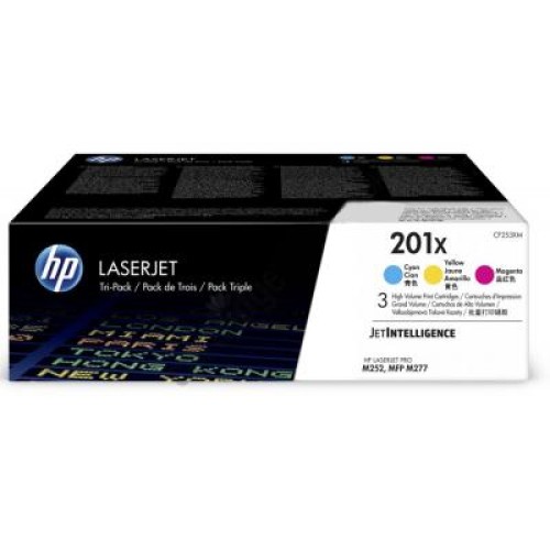 Картридж HP CLJ  201X CYM (CF401X,CF402X,CF403X) Tri-Pack (CF253XM)