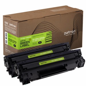 Картридж Patron HP LJ CE285A/CANON 725 GREEN Label (DUAL PACK) (PN-85A/725DGL)