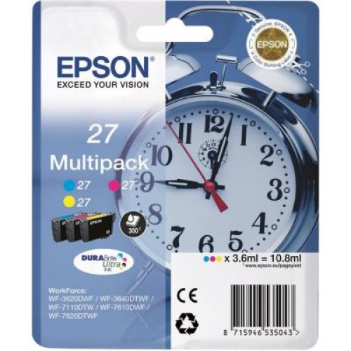 Картридж Epson 27 WF-7110/7610/7620 Bundle (C,M,Y) (C13T27054022)