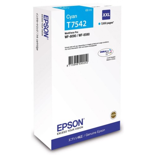 Картридж Epson WF-8090/8590 Cyan XXL 7K (C13T754240)