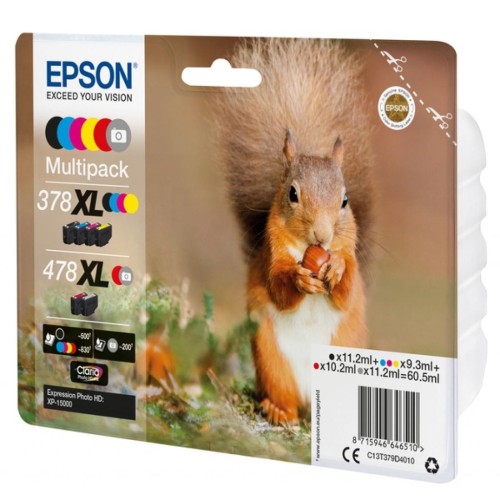 Картридж Epson Expression Photo HD XP-15000 Bundle (C,M,Y,R,Light Bk,Bk) XL (C13T379D4020)