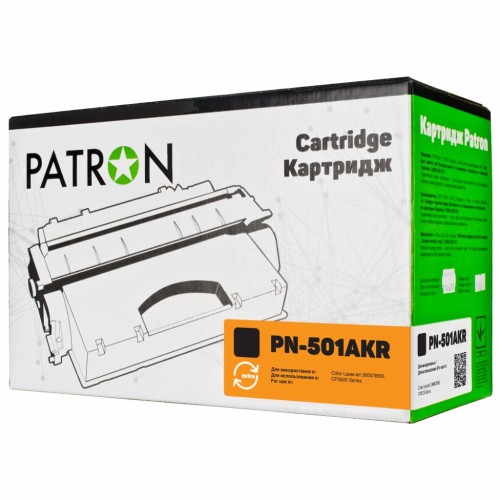 Картридж Patron HP CLJ Q6470A BLACK Extra (PN-501AKR)