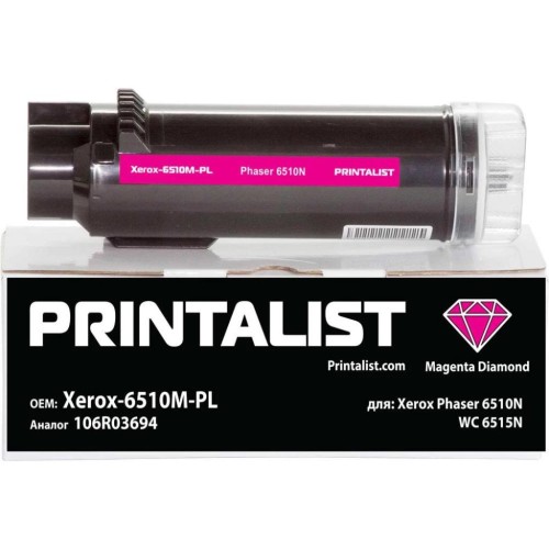 Тонер-картридж Printalist Xerox Ph6510N, WC 6515N, 106R03694 Magenta (Xerox-6510M-PL)