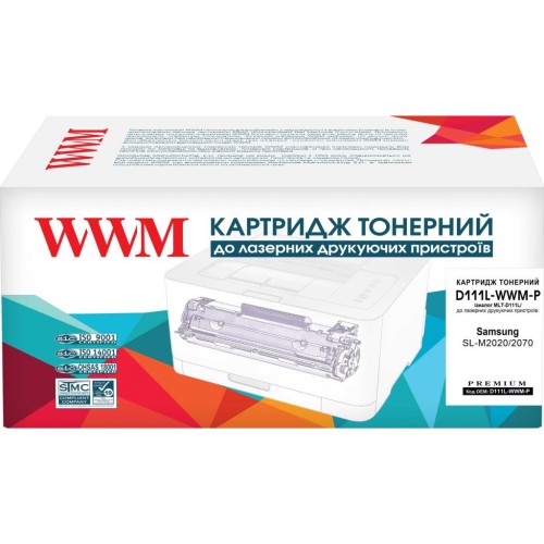 Тонер-картридж WWM Samsung SL-M2020/2070/ MLT-D111L Black PREMIUM (D111L-WWM-P)