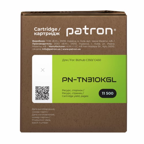 Тонер-картридж Patron Konica Minolta TN310K Black Green Label (PN-TN310KGL)