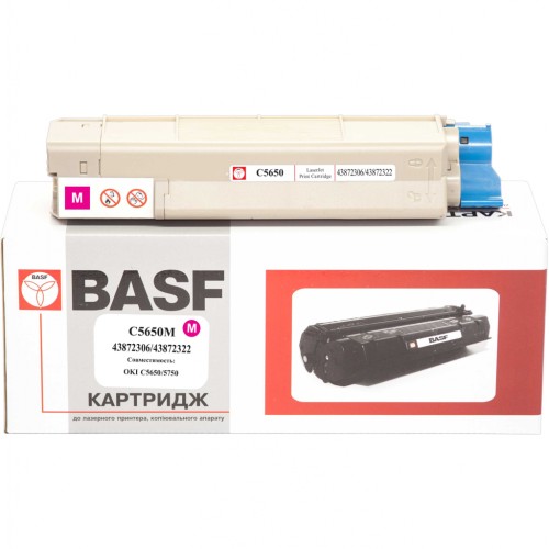 Тонер-картридж BASF OKI C5650/5750 Magenta 43872306/43872322 (KT-C5650M)