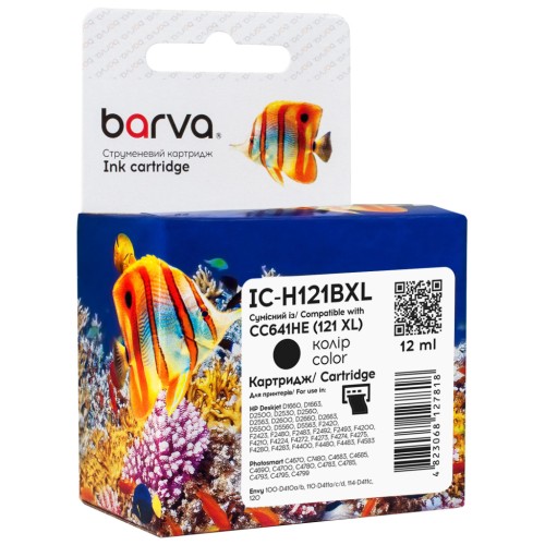 Картридж Barva HP 121XL black/CC641HE, 12 мл (IC-H121BXL)