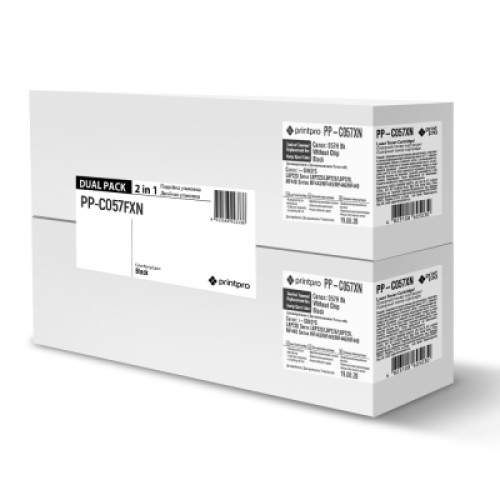 Картридж PrintPro CANON 057H Black без чипа DUAL PACK (PP-C057FXN)