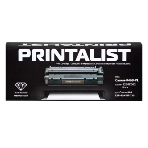 Картридж Printalist Canon 046, LBP-650/MF-730 1250C002 Black (Canon-046B-PL)
