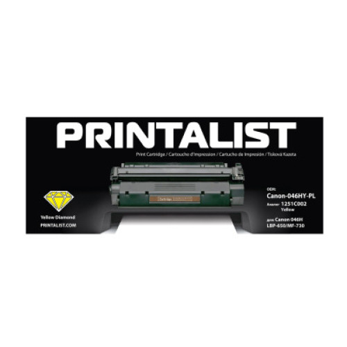 Картридж Printalist Canon 046H, LBP-650/MF-730 1251C002 5K Yellow (Canon-046HY-PL)