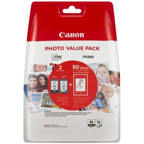 Картридж Canon PG-46 + CL-56 + Paper (Value Pack) carton box (9059B006) Картридж Canon PG-46 + CL-56 + Paper (Value Pack) carton box (9059B006)