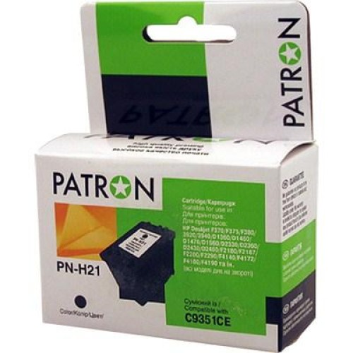 Картридж Patron для HP PN-H21 BLACK (C9351CE) (PN-H21XL)