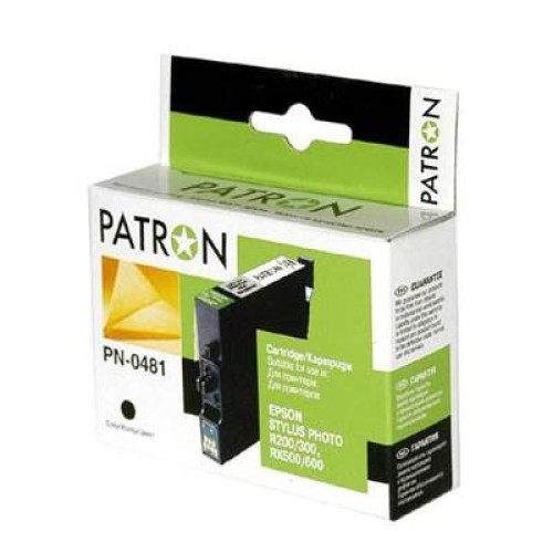 Картридж Patron для EPSON R200/300 BLACK (PN-0481) (CI-EPS-T048140-B-PN)