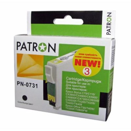 Картридж Patron для EPSON C79/C110/TX200 black (CI-EPS-T07314-B3-PN/CI-EPS-T07314-B-PN)