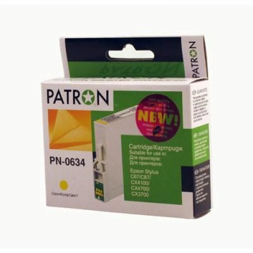 Картридж Patron для Epson StC67/87 CX3700/4100 yell (CI-EPS-T06344A-Y-PN)