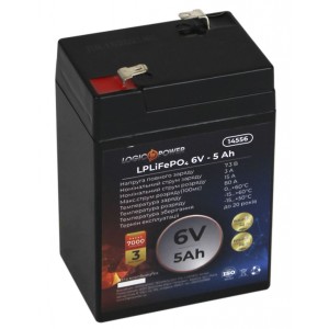 Батарея LiFePo4 LogicPower LiFePO4 6V-5Ah (14556)