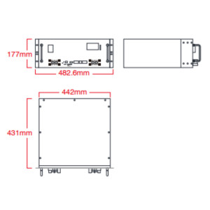 Батарея LiFePo4 Marsriva 48V 100Ah, 19