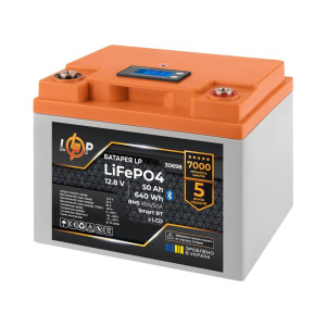 Батарея LiFePo4 LogicPower 12V (12.8V) - 50 Ah (640Wh) LCD Smart BT (30698)