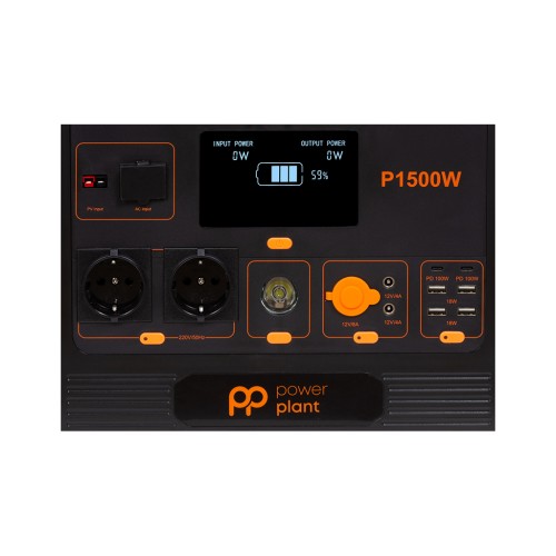 Зарядна станція PowerPlant HS1000 1228Wh, 1800W (PB930739)