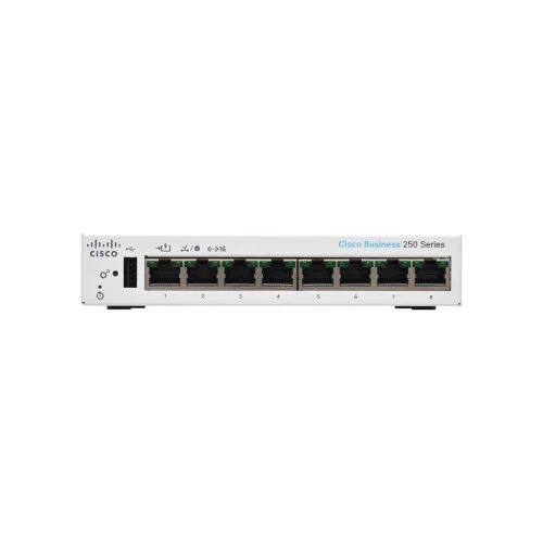 Комутатор мережевий Cisco CBS250-8T-D-EU