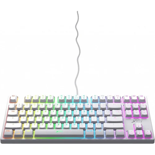 Клавіатура Xtrfy K4 TKL RGB Kailh Red Ukr-Ru White (XG-K4-RGB-TKL-WH-R-UKR)