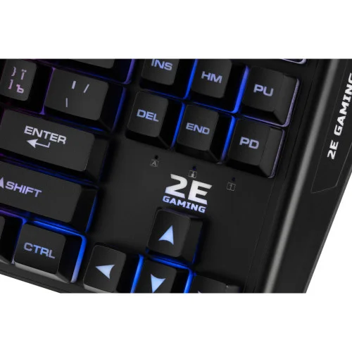 Клавіатура 2E KG355 LED 87key USB Black Ukr (2E-KG355UBK)
