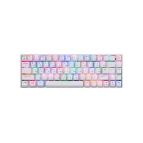 Клавіатура 2E GAMING KG370 RGB 68key Gateron Blue Switch USB White (2E-KG370UWT-BL)