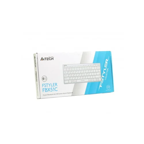 Клавіатура A4Tech FBX51C Wireless/Bluetooth White (FBX51C White)