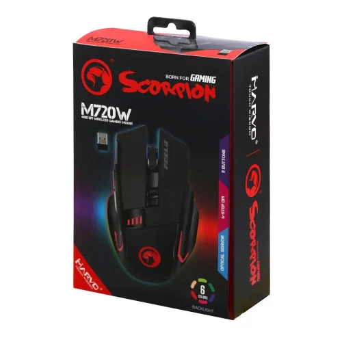 Мишка Marvo M720W 6colors-LED Black (M720W)