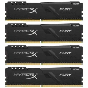 Модуль памяті для компютера DDR4 64GB (4x16GB) 3000 MHz Fury Black Kingston Fury (ex.HyperX) (HX430C16FB4K4/64)