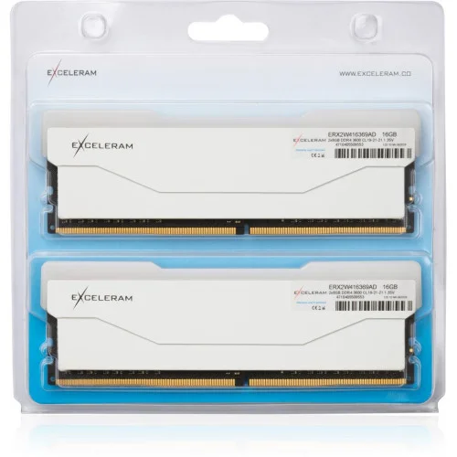 Модуль памяті для компютера DDR4 16GB (2x8GB) 3600 MHz RGB X2 Series White eXceleram (ERX2W416369AD)