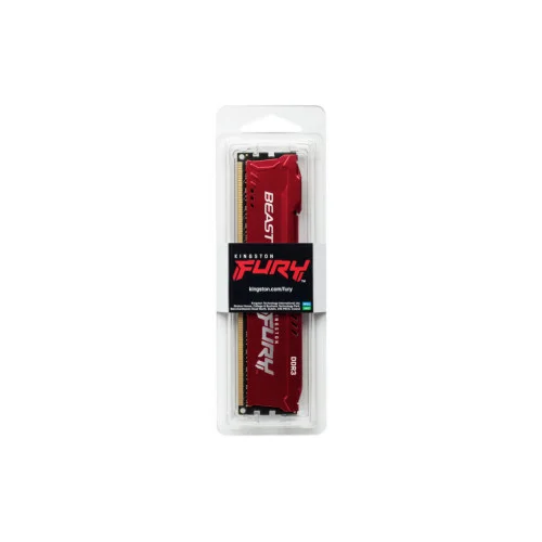 Модуль памяті для компютера DDR3 8GB 1600 MHz Fury Beast Red Kingston Fury (ex.HyperX) (KF316C10BR/8)