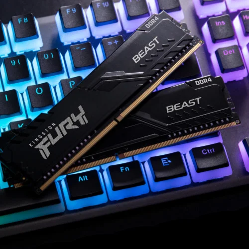 Модуль памяті для компютера DDR4 16GB 3733 MHz Fury Beast Black Kingston Fury (ex.HyperX) (KF437C19BB1/16)